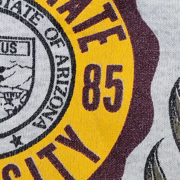 Vintage 80s Arizona State Sweatshirt L/XL 22x26 Gray - Picture 10 of 13